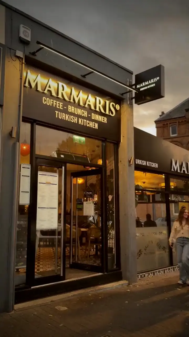 Guests arriving at the Marmaris shopfront on Warstone Lane